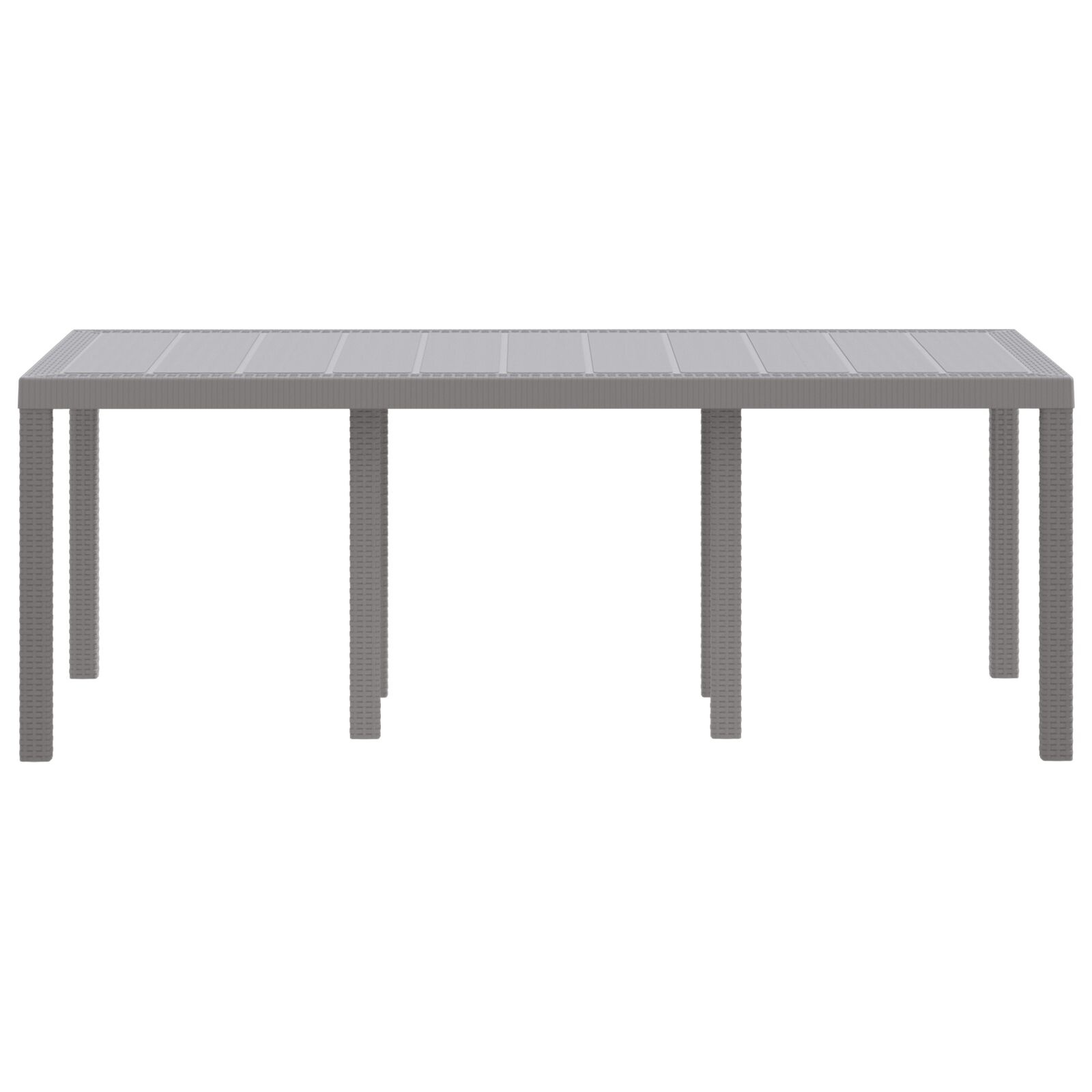 VidaXL Tuin Tafel Lichtgrijs 200x100x73 cm Poly Rattan