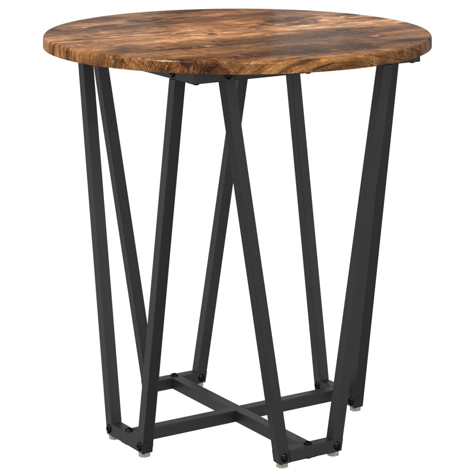 VidaXL Bijzettafel 2 stuks Gerookt Eiken Hout en Metaal