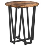 VidaXL Bijzettafel 2 stuks Gerookt Eiken Hout en Metaal