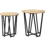 VidaXL Bijzettafel 2 stuks Sonoma Eiken Gelaagd Hout en Metaal