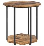 VidaXL Bijzettafeltjes 2 stuks Oud Hout Combinatie van Hout en Metaal
