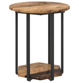 VidaXL Bijzettafeltjes 2 stuks Oud Hout Combinatie van Hout en Metaal