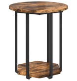 VidaXL Bijzettafel 2 stuks Gerookt Eiken Geengineerd Hout en Metaal