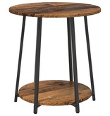 VidaXL Bijzettafel 2 stuks Oude Hout Geengineerd Hout en Metaal