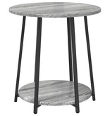 VidaXL Bijzettafel 2 stuks Grijs Sonoma Engineered Hout en Metaal