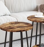 VidaXL Bijzettafels 2 stuks Gerookt Eiken Hout en Metaal