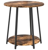 VidaXL Bijzettafels 2 stuks Gerookt Eiken Hout en Metaal