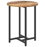 VidaXL Bijzettafel 2 stuks Oud Hout, Engineered Hout en Metaal