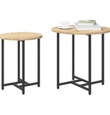 VidaXL Bijzettafel 2 stuks Sonoma Eiken Geengineerd Hout en Metaal
