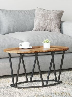 VidaXL Salontafel Oud Hout 80x40x40,5 cm Geengineerd Hout en Metaal