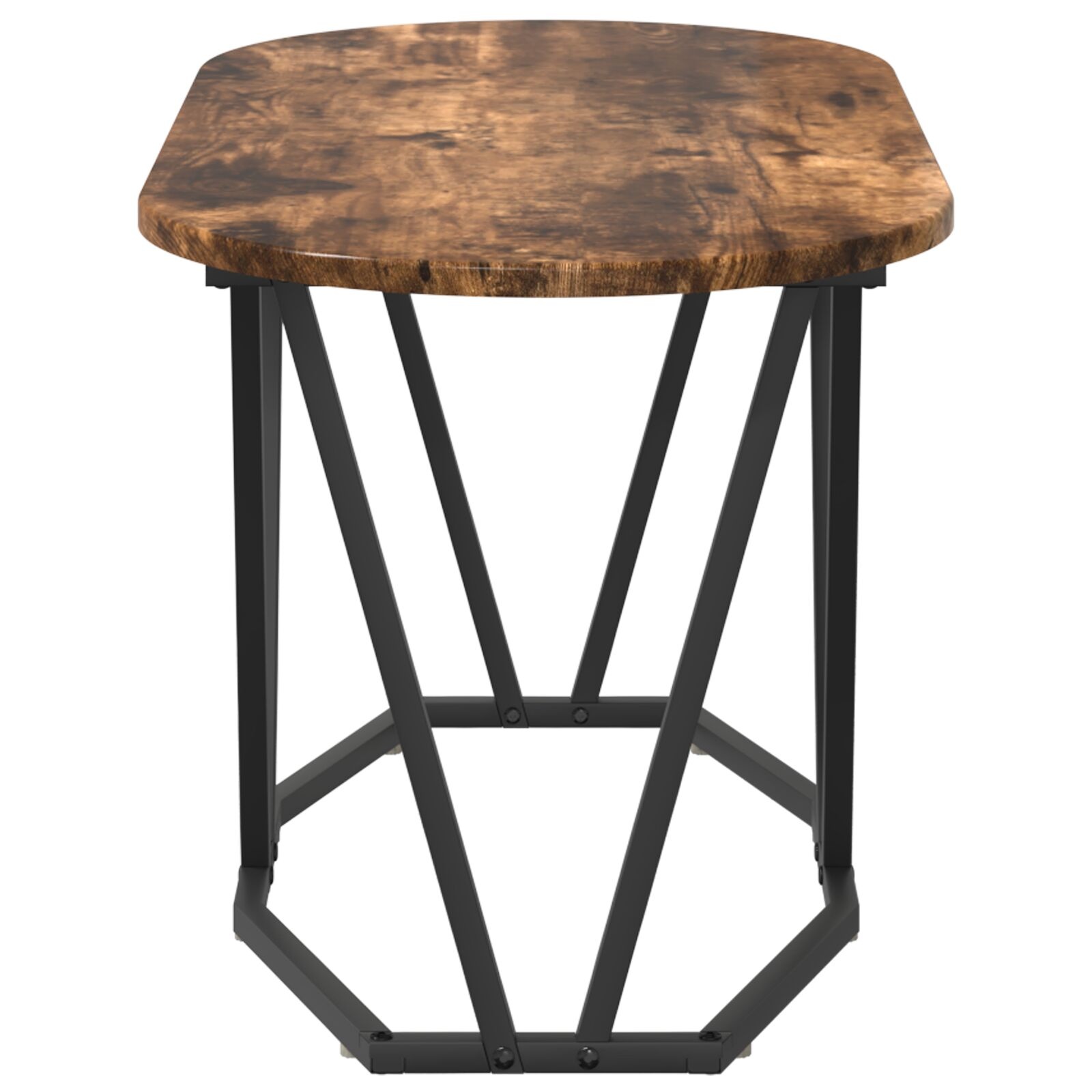 VidaXL Salontafel Gerookt Eiken 80x40x40,5 cm Geengineerd Hout en Metaal