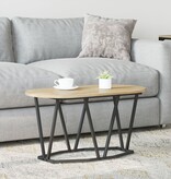 VidaXL Salontafel Sonoma Eiken 80x40x40,5 cm Gelaagd Hout en Metaal