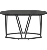 VidaXL Salontafel Zwart Eiken 80x40x40,5 cm Geengineerd Hout en Metaal