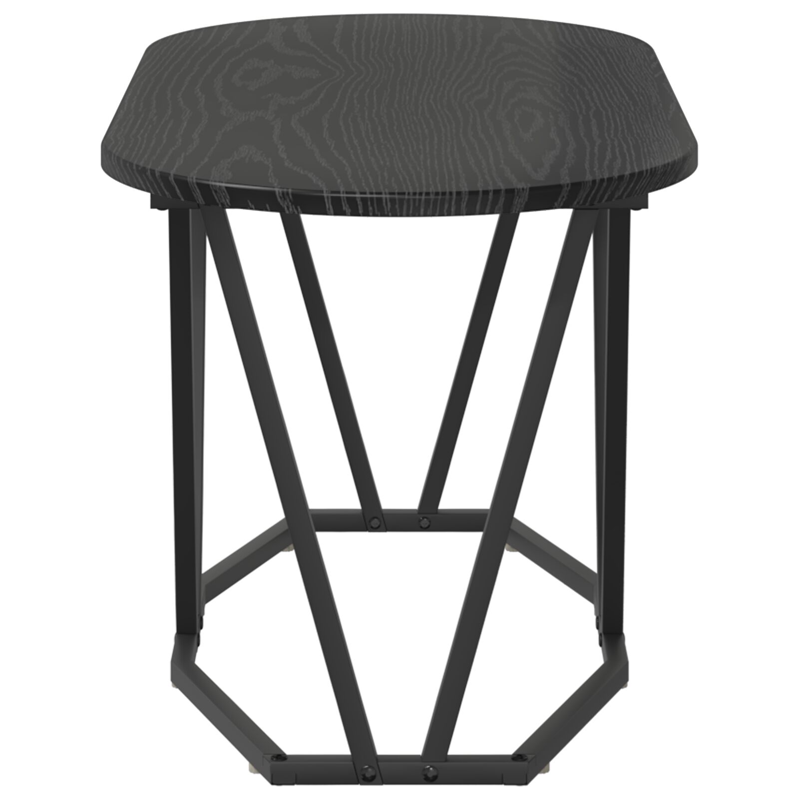 VidaXL Salontafel Zwart Eiken 80x40x40,5 cm Geengineerd Hout en Metaal