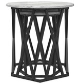 VidaXL Bijzettafels 2 stuks Grijs Sonoma Kunststof Hout