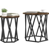 VidaXL Bijzettafels 2 stuks Gerookt Eiken Geengineerd Hout