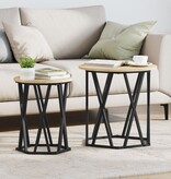 VidaXL Bijzettafels 2 stuks Sonoma Eiken Vervaardigd Hout