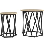 VidaXL Bijzettafels 2 stuks Sonoma Eiken Vervaardigd Hout