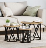 VidaXL Nesting Bijzettafels 3 stuks Artisan Eiken Engineered Hout