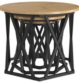 VidaXL Nesting Bijzettafels 3 stuks Artisan Eiken Engineered Hout