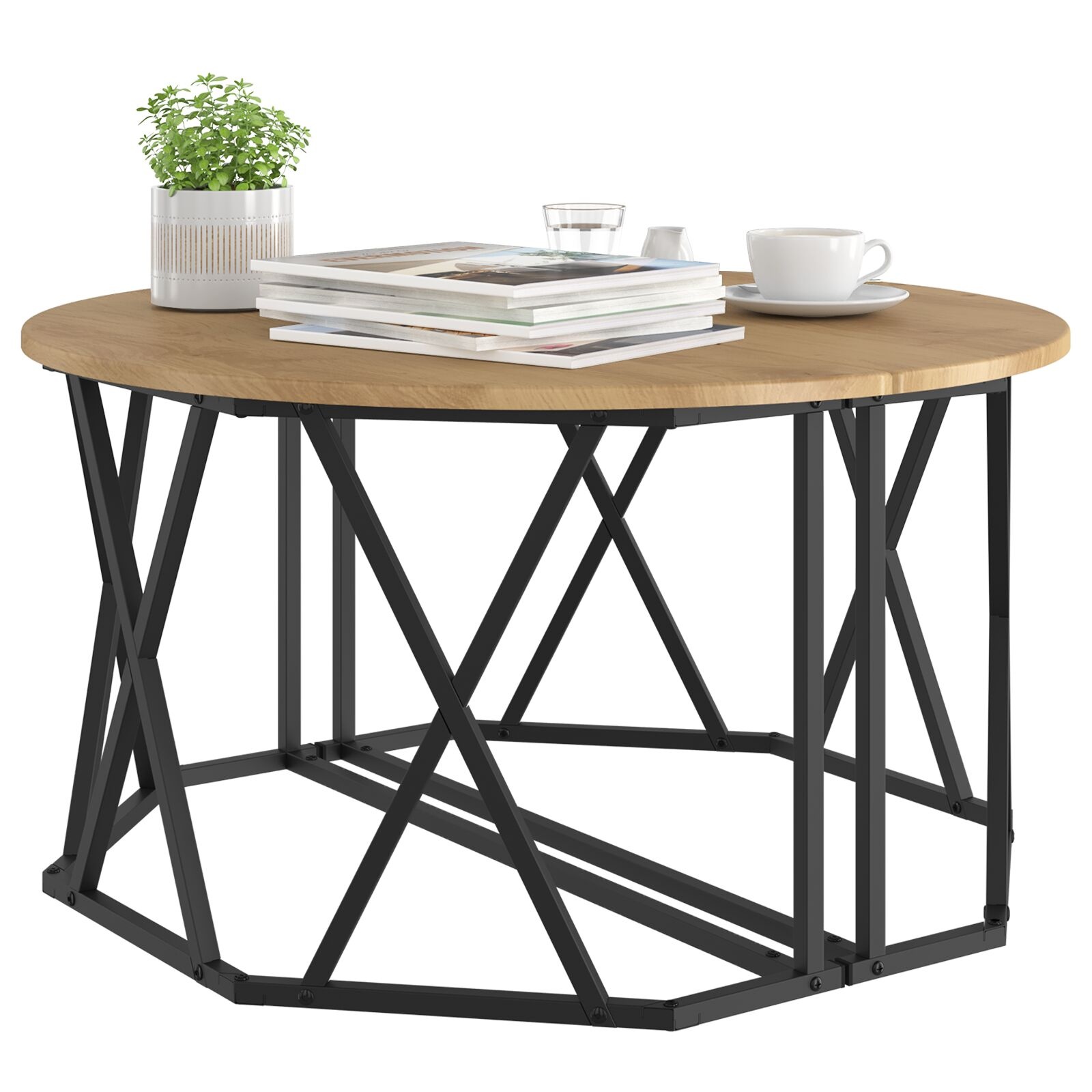 VidaXL Salontafel Artisan Eiken 80x80x42 cm Gemaakt van Engineered Wood