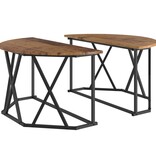 VidaXL Salontafel Oud Hout 80x80x42 cm Gelaagd Hout