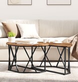 VidaXL Salontafel Oud Hout 80x80x42 cm Gelaagd Hout