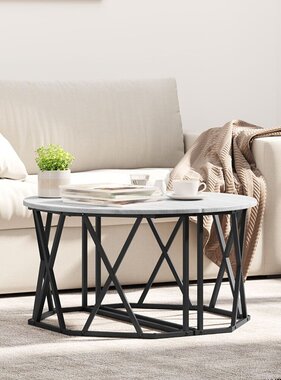 VidaXL Salontafel Grijs Sonoma 80x80x42 cm Gelaagd Hout