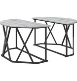 VidaXL Salontafel Grijs Sonoma 80x80x42 cm Gelaagd Hout