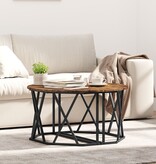 VidaXL Salontafel Gerookt Eiken 80x80x42 cm Gelaagd Hout