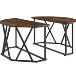 VidaXL Salontafel Gerookt Eiken 80x80x42 cm Gelaagd Hout