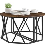 VidaXL Salontafel Gerookt Eiken 80x80x42 cm Gelaagd Hout