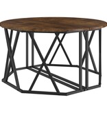 VidaXL Salontafel Gerookt Eiken 80x80x42 cm Gelaagd Hout