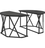 VidaXL Salontafel Zwart Eiken 80x80x42 cm Gelaagd Hout