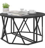 VidaXL Salontafel Zwart Eiken 80x80x42 cm Gelaagd Hout