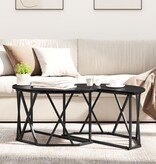 VidaXL Salontafel Zwart Eiken 80x80x42 cm Gelaagd Hout