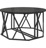 VidaXL Salontafel Zwart Eiken 80x80x42 cm Gelaagd Hout