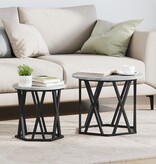 VidaXL Bijzettafels Set van 2 Grijs Sonoma Gelaagd Hout