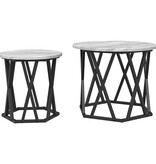 VidaXL Bijzettafels Set van 2 Grijs Sonoma Gelaagd Hout