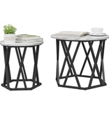 VidaXL Bijzettafels Set van 2 Grijs Sonoma Gelaagd Hout