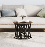 VidaXL Nesting Bijzettafels 2-delige Set Gerookt Eiken MDF