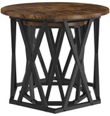 VidaXL Nesting Bijzettafels 2-delige Set Gerookt Eiken MDF