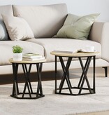 VidaXL Nesting Bijzettafels 2 stuks Sonoma Eiken Engineered Hout