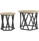 VidaXL Nesting Bijzettafels 2 stuks Sonoma Eiken Engineered Hout