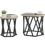 VidaXL Nesting Bijzettafels 2 stuks Sonoma Eiken Engineered Hout