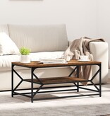 VidaXL Salontafel met Opbergplank Oud Hout 90x50x40 cm Geengineerd Hout