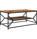 VidaXL Salontafel met Opbergplank Oud Hout 90x50x40 cm Geengineerd Hout