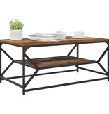 VidaXL Salontafel met Opbergplank Oud Hout 90x50x40 cm Geengineerd Hout