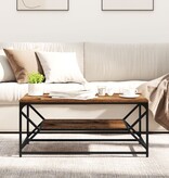 VidaXL Salontafel met Opbergplank Oud Hout 90x50x40 cm Geengineerd Hout