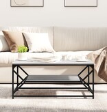 VidaXL Salontafel met Plank Grijs Sonoma 90x50x40 cm Bewerkt Hout